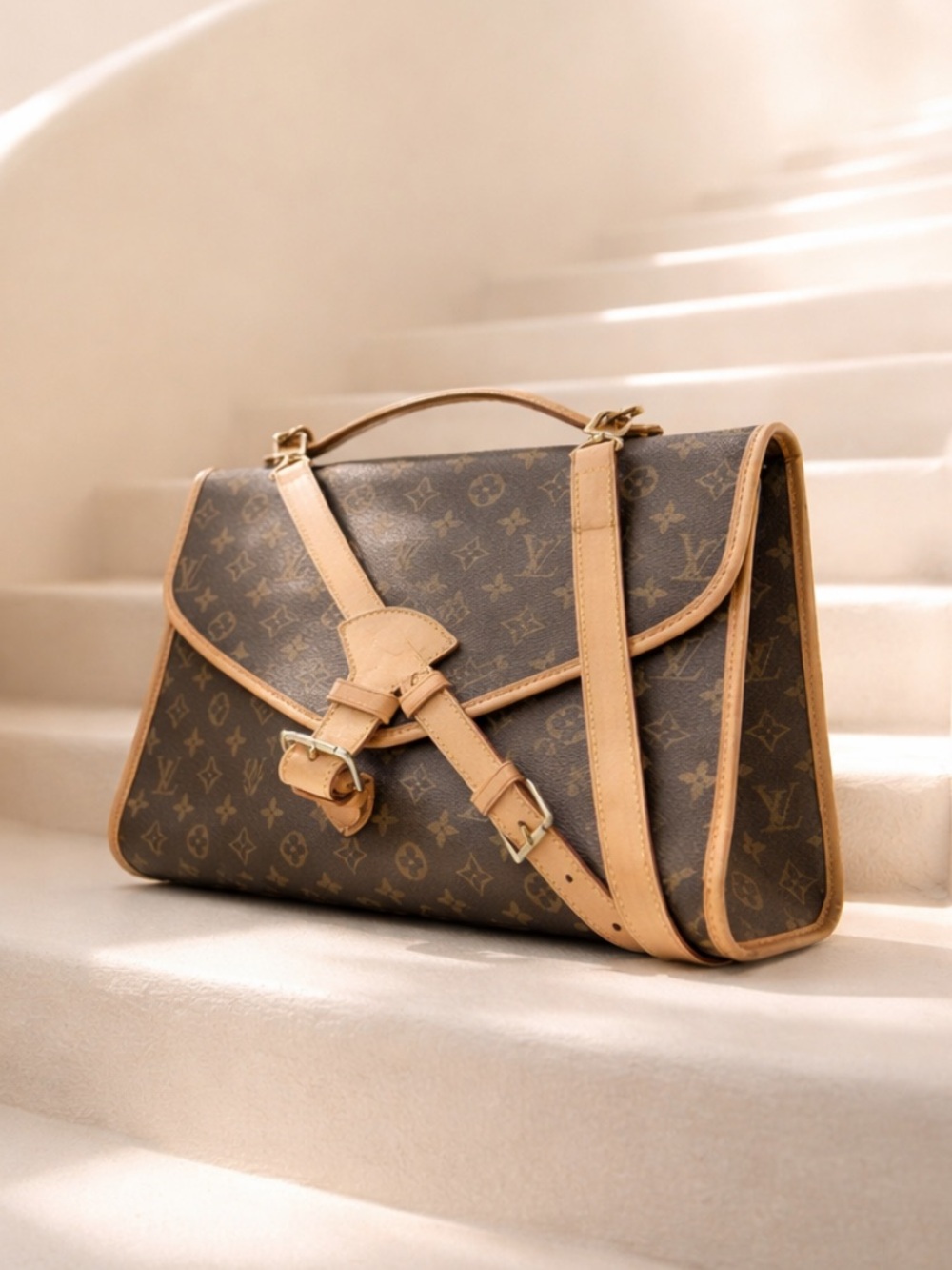 Authentic Louis Vuitton Beverly 2Way Monogram Handbag.